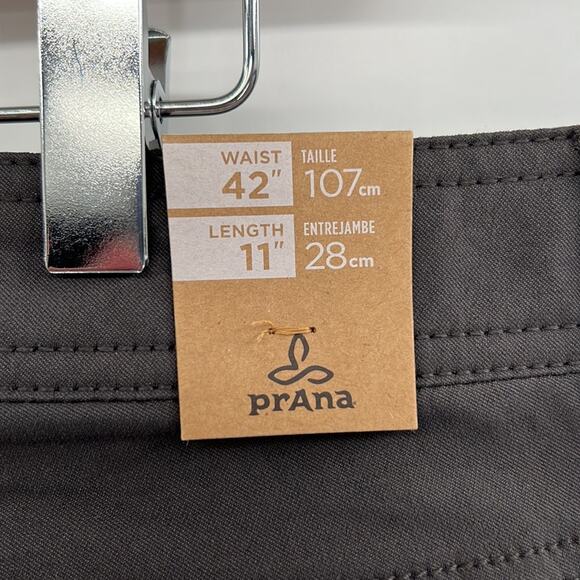 Prana Brion Short 11" Inseam Short - Charcoal - 42 - New with tags - Picture 7 of 8